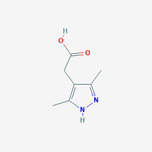 molecular formula C7H10N2O2 B1271705 2-(3,5-dimethyl-1H-pyrazol-4-yl)acetic acid CAS No. 32701-75-0