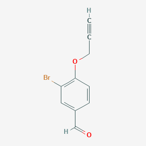 molecular formula C10H7BrO2 B1271707 3-溴-4-(丙-2-炔-1-氧基)苯甲醛 CAS No. 428487-30-3