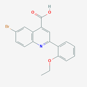 molecular formula C18H14BrNO3 B1271711 6-Bromo-2-(2-ethoxyphenyl)quinoline-4-carboxylic acid CAS No. 438531-52-3