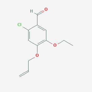 molecular formula C12H13ClO3 B1271713 4-(烯丙氧基)-2-氯-5-乙氧基苯甲醛 CAS No. 692268-01-2