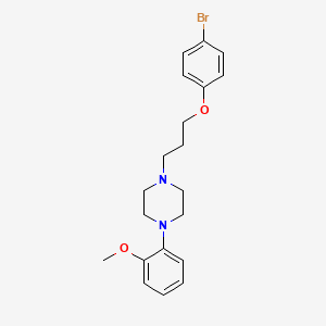 molecular formula C20H25BrN2O2 B12717130 Piperazine, 1-(3-(4-bromophenoxy)propyl)-4-(2-methoxyphenyl)- CAS No. 84344-53-6