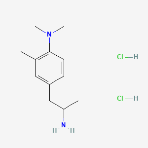 molecular formula C12H22Cl2N2 B12717226 alpha,3-Dimethyl-4-dimethylaminophenethylamine dihydrochloride CAS No. 55875-60-0
