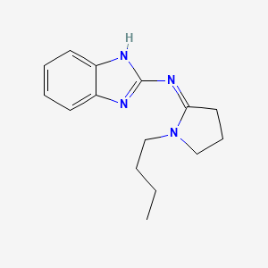 molecular formula C15H20N4 B12717312 N-(1-Butyl-2-pyrrolidinylidene)-1H-benzimidazol-2-amine CAS No. 84859-04-1