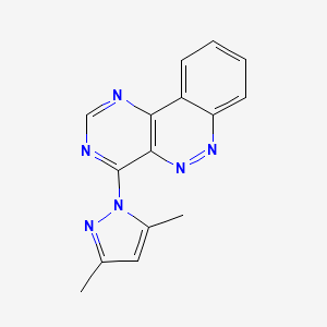 molecular formula C15H12N6 B12717333 4-(3,5-Dimethyl-1H-pyrazol-1-yl)pyrimido(5,4-c)cinnoline CAS No. 159418-06-1