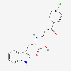 molecular formula C20H19ClN2O3 B12717429 N-(3-(4-Chlorophenyl)-3-oxopropyl)-L-tryptophan CAS No. 92515-12-3