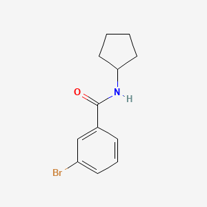 molecular formula C12H14BrNO B1271743 3-bromo-N-cyclopentylbenzamide CAS No. 349405-34-1