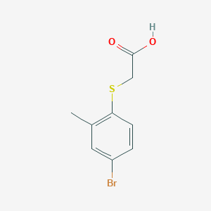 molecular formula C9H9BrO2S B1271744 (4-Bromo-2-methyl-phenylsulfanyl)-acetic acid CAS No. 42943-68-0