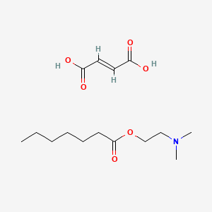 molecular formula C15H27NO6 B12717493 (E)-but-2-enedioic acid;2-(dimethylamino)ethyl heptanoate CAS No. 129320-06-5