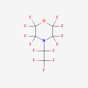 molecular formula C6F13NO B12717507 Morpholine, 2,2,3,3,5,5,6,6-octafluoro-4-(pentafluoroethyl)- CAS No. 55716-11-5