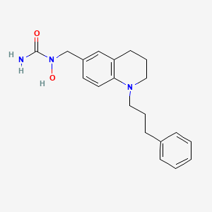 molecular formula C20H25N3O2 B12717553 N-Hydroxy-N-((1,2,3,4-tetrahydro-1-(3-phenylpropyl)-6-quinolinyl)methyl)urea CAS No. 155984-85-3