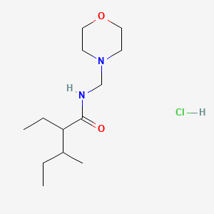 molecular formula C13H27ClN2O2 B12717574 Pentanamide, 2-ethyl-3-methyl-N-(4-morpholinylmethyl)-, monohydrochloride CAS No. 88018-54-6