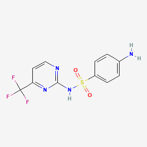 molecular formula C11H9F3N4O2S B1271758 4-氨基-N-[4-(三氟甲基)嘧啶-2-基]苯磺酰胺 CAS No. 14288-91-6