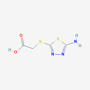 molecular formula C4H5N3O2S2 B1271760 (5-Amino-[1,3,4]thiadiazol-2-ylsulfanyl)-acetic acid CAS No. 32418-26-1
