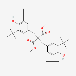 molecular formula C35H52O6 B12717640 Dimethyl bis((3,5-bis(1,1-dimethylethyl)-4-hydroxyphenyl)methyl)malonate CAS No. 39266-67-6