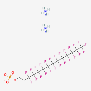 molecular formula C14H12F25N2O4P B12717678 Diammonium 3,3,4,4,5,5,6,6,7,7,8,8,9,9,10,10,11,11,12,12,13,13,14,14,14-pentacosafluorotetradecyl phosphate CAS No. 93857-46-6