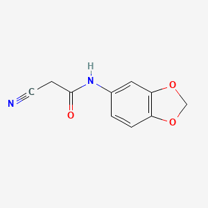 molecular formula C10H8N2O3 B1271769 N-1,3-benzodioxol-5-yl-2-cyanoacetamide CAS No. 142555-09-7