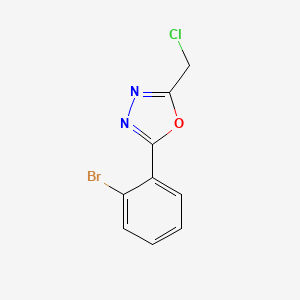 molecular formula C9H6BrClN2O B1271789 2-(2-溴苯基)-5-(氯甲基)-1,3,4-噁二唑 CAS No. 733044-96-7