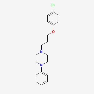 molecular formula C19H23ClN2O B12717895 Piperazine, 1-(3-(4-chlorophenoxy)propyl)-4-phenyl- CAS No. 84344-35-4