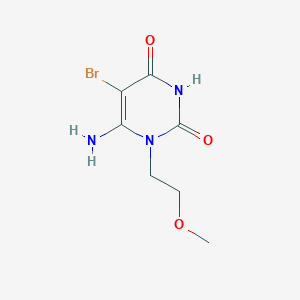 molecular formula C7H10BrN3O3 B1271797 6-Amino-5-bromo-1-(2-methoxy-ethyl)-1H-pyrimidine-2,4-dione 