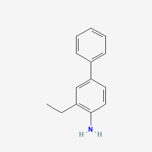 molecular formula C14H15N B12718015 Biphenyl, 3-ethyl-4-amino- CAS No. 389104-60-3