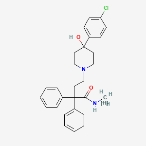 molecular formula C28H31ClN2O2 B12718296 Desmethylloperamide C-11 CAS No. 1067642-12-9