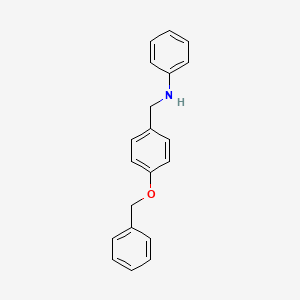 molecular formula C20H19NO B1271831 N-[4-(benzyloxy)benzyl]-N-phenylamine CAS No. 39860-75-8