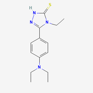 molecular formula C14H20N4S B1271832 5-[4-(diethylamino)phenyl]-4-ethyl-4H-1,2,4-triazole-3-thiol CAS No. 669748-44-1