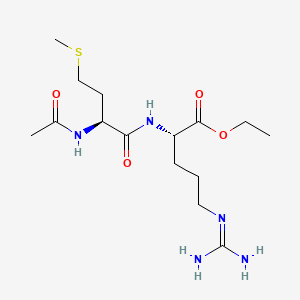 molecular formula C15H29N5O4S B12718336 Ethylargininoate acetamidomethionamide CAS No. 1000617-88-8
