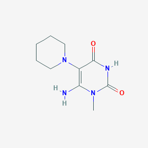 molecular formula C10H16N4O2 B1271835 6-amino-1-methyl-5-(piperidin-1-yl)-1,2,3,4-tetrahydropyrimidine-2,4-dione 