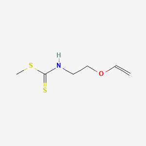molecular formula C6H11NOS2 B12718358 Carbamodithioic acid, (2-(ethenyloxy)ethyl)-, methyl ester CAS No. 126560-42-7