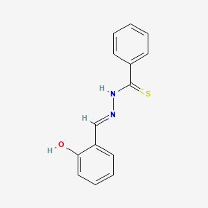 molecular formula C14H12N2OS B12718369 Salicylaldehyde thiobenzoylhydrazone CAS No. 89983-79-9