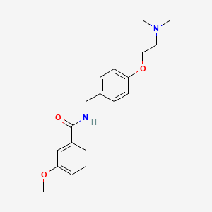 molecular formula C19H24N2O3 B12718374 Benzamide, N-((4-(2-(dimethylamino)ethoxy)phenyl)methyl)-3-methoxy- CAS No. 122892-53-9