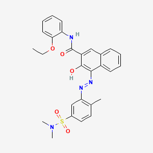 molecular formula C28H28N4O5S B12718398 4-((5-((Dimethylamino)sulphonyl)-2-methylphenyl)azo)-N-(2-ethoxyphenyl)-3-hydroxynaphthalene-2-carboxamide CAS No. 83399-81-9