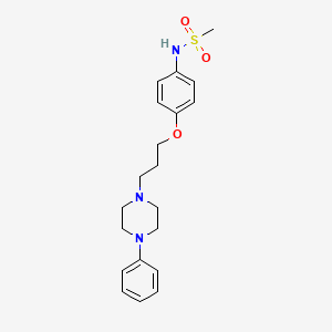 molecular formula C20H27N3O3S B12718430 Methanesulfonamide, N-(4-(3-(4-phenyl-1-piperazinyl)propoxy)phenyl)- CAS No. 85868-59-3
