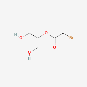molecular formula C5H9BrO4 B12718440 2-Hydroxy-1-(hydroxymethyl)ethyl bromoacetate CAS No. 94159-36-1
