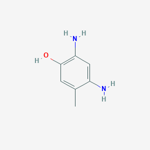 molecular formula C7H10N2O B12718446 2,4-Diamino-5-methylphenol CAS No. 60268-17-9