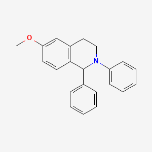 molecular formula C22H21NO B12718466 1,2,3,4-Tetrahydro-1,2-diphenyl-6-methoxyisoquinoline CAS No. 96719-46-9