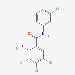 molecular formula C13H7Cl4NO2 B12718468 3,3',4,5-Tetrachlorosalicylanilide CAS No. 65222-40-4