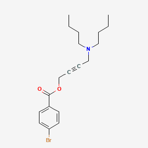molecular formula C19H26BrNO2 B12718480 Benzoic acid, 4-bromo-, 4-(dibutylamino)-2-butynyl ester CAS No. 130421-65-7