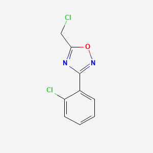molecular formula C9H6Cl2N2O B1271849 5-(Chloromethyl)-3-(2-chlorophenyl)-1,2,4-oxadiazole CAS No. 50737-32-1
