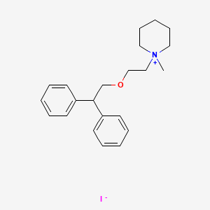 molecular formula C22H30INO B12718499 1-(2-(2,2-Diphenylethoxy)ethyl)-1-methyl-piperidinium iodide CAS No. 102207-31-8