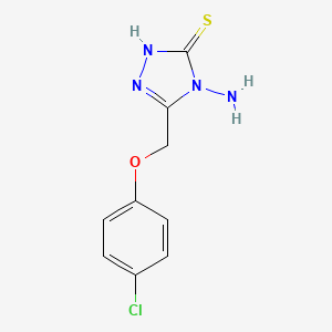 molecular formula C9H9ClN4OS B1271851 4-amino-5-[(4-chlorophenoxy)methyl]-4H-1,2,4-triazole-3-thiol CAS No. 4413-43-8