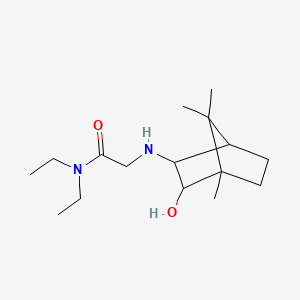molecular formula C16H30N2O2 B12718525 N,N-Diethyl-2-((2-hydroxy-3-bornyl)amino)acetamide CAS No. 93189-94-7