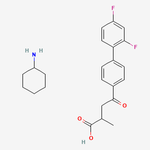 molecular formula C23H27F2NO3 B12718538 Cyclohexanamine;4-[4-(2,4-difluorophenyl)phenyl]-2-methyl-4-oxobutanoic acid CAS No. 161692-94-0
