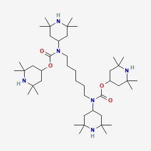 molecular formula C44H84N6O4 B12718596 Bis(2,2,6,6-tetramethyl-4-piperidyl) 1,6-hexanediylbis((2,2,6,6-tetramethyl-4-piperidyl)carbamate) CAS No. 79317-10-5