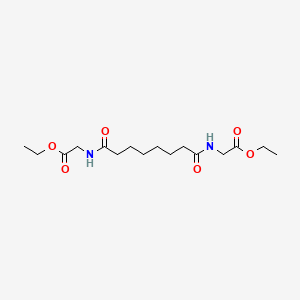 molecular formula C16H28N2O6 B12718597 N,N'-(1,8-Dioxo-1,8-octanediyl)bisglycine diethyl ester CAS No. 93144-30-0