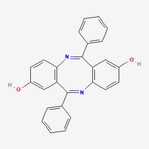 molecular formula C26H18N2O2 B12718608 Dibenzo(b,f)(1,5)diazocine-2,8-diol, 6,12-diphenyl- 