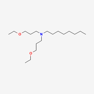 molecular formula C18H39NO2 B12718627 N,N-bis(3-ethoxypropyl)octan-1-amine 
