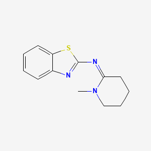 molecular formula C13H15N3S B12718688 N-(1-Methyl-2-piperidinylidene)-2-benzothiazolamine CAS No. 84859-09-6