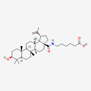molecular formula C36H59NO4 B12718717 N-(3beta-Hydroxylup-20(29)-en-28-oyl)-6-aminohexanoic acid CAS No. 150840-27-0